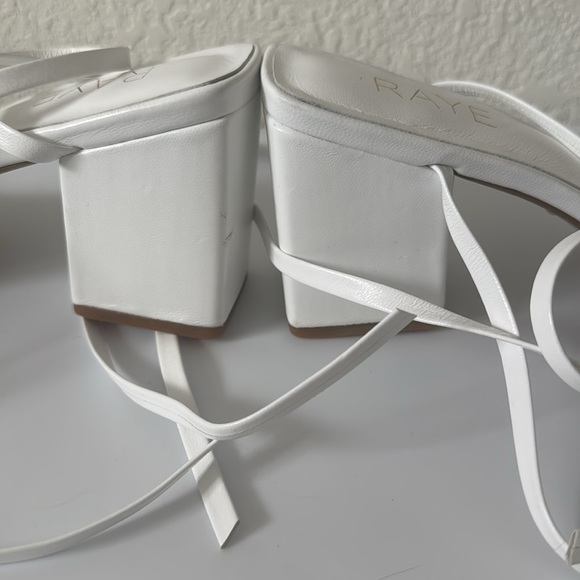 Raye Ibiza Heels White Size 10 - Picture 6 of 6
